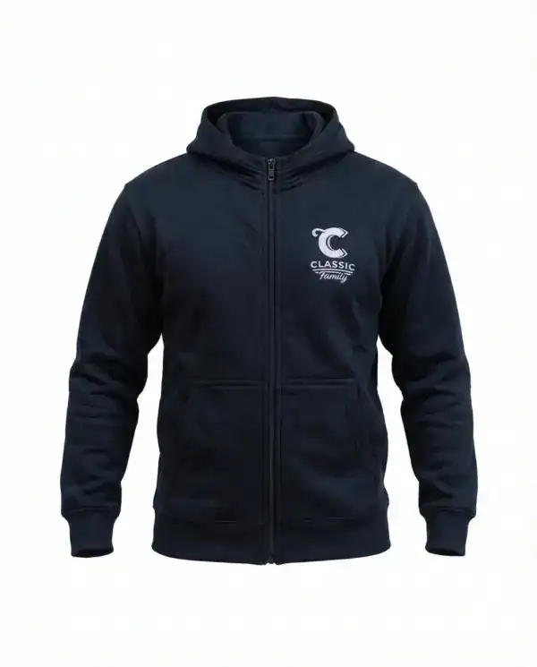 Vetoketjulinen Huppari Classic Family, Lapset, Tummansininen